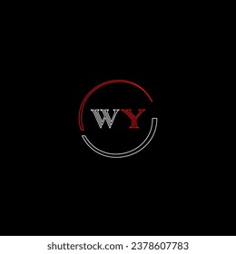 plantilla de diseño de logotipo de letras modernas creativas WY