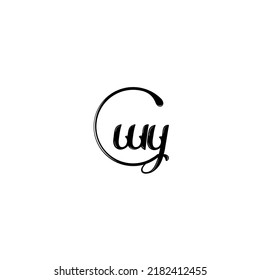 WY fashion initial logo concept in high quality professional design that will print well across any print media