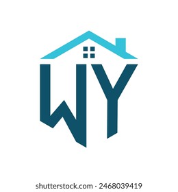 Plantilla de diseño de logotipo de WY House. Letra WY Logo para Bienes Raíces, Construcción o cualquier negocio relacionado con la casa