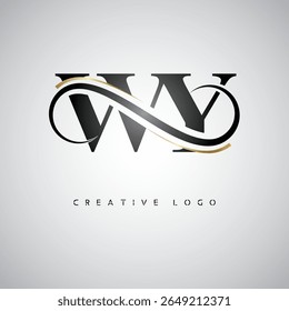 WY Infinity Monogram Logo – Elegant Modern Letter mark Design with Luxury Loop and Stylish Branding Symbol
