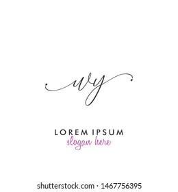 WY Initial beauty monogram logo vector