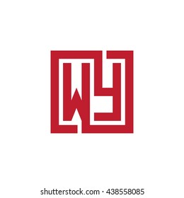 WY initial letters looping linked square logo red