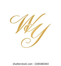 WY initial logo design vector stock