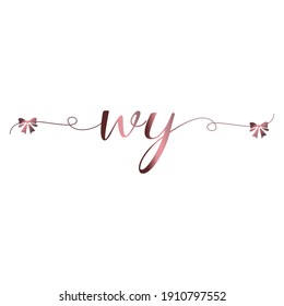 WY Initial logo handwriting modern luxury fashion