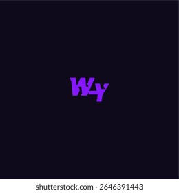 WY letter cool and sporty design techno sport logo with bold monogram style