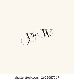 WY letter elegancy and beauty in one look wedding caligraphic logo with monogram concept