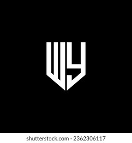 WY letter logo design with black background in illustrator. Vector logo, calligraphy designs for logo, Poster, Invitation, etc.