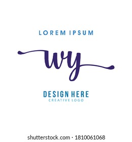 the WY letter logo is elegant, simple, authoritative and easy to understand