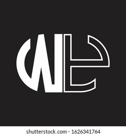 WY Letter logo monogram with oval shape negative space design template