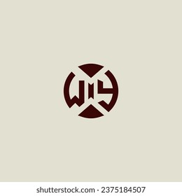 WY line geometric initial logo in high quality professional design that will print well across any print media