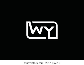 Diseño del logotipo WY y diseño del logotipo del icono