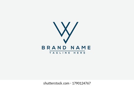 WY Logo Design Template Vector Graphic Branding Element.