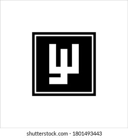 WY logo design vector sign