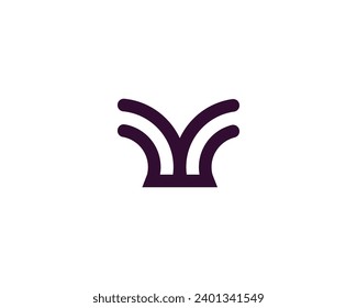 WY logo design vector template
