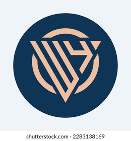 WY modern initial monogram logo design vector. It will be suitable for which company or brand name start those initial.
