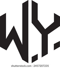 WY Polygon Logo Design, Symbol, Symbol, Vektorgrafik Datei