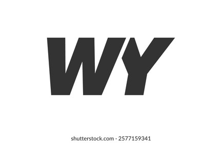 WY Techno Editable Font Logo For Corporate Branding. Bold, Futuristic Design With Unique Typographic Ideas. Minimal Custom Type And Dynamic Letter Variations For Promotion, Printing, And Book Titles