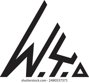 WY Triangle shape logo design, icon, symbol, vector file 