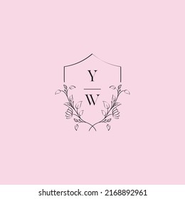 WY wedding logo letters in high quality professional design that will print well across any print media