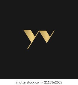 WY, YW, Abstract initial monogram letter alphabet logo design