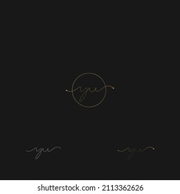 WY, YW, Abstract initial monogram letter alphabet logo design