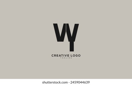 WY YW Abstractas inicial monograma letra alfabeto logo diseño