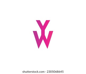 WY YW logo design vector template