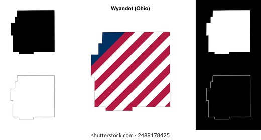 Wyandot County (Ohio) outline map set