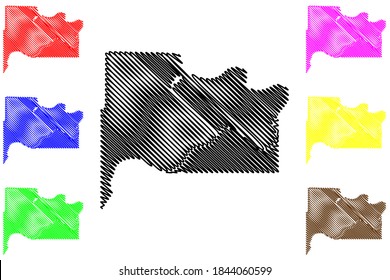 Wyandotte County, Kansas (U.S. County, United States Of America) Map Vector Illustration