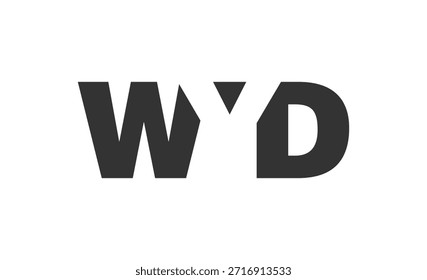 WYD logo design. Initial letter W Y D bold font style for tech startups, consulting, corporate branding. Creative company name, headlines typography identity, trendy logotype. Vector illustration.