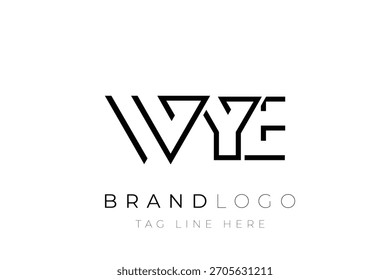 WYE abstract letter logo design. Modern Business Logo Design With Abstract Typography and Contemporary Style