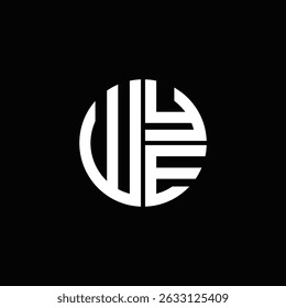 WYE logo WYE icon WYE monogram WYE letter minimalist Circle flat Unique modern abstract logo design.
