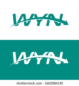 WYN letter logo design vector