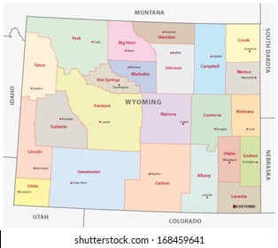 wyoming administrative map