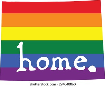 Wyoming gay pride vector state sign