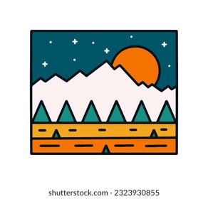 Diseño vectorial del Parque Nacional Wyoming Grand Teton para placa, parche, pegatina y camiseta gráfica