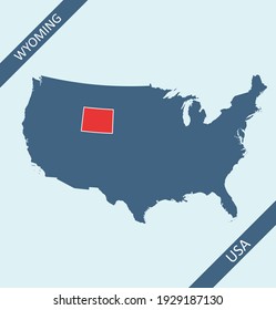 Wyoming location on USA map