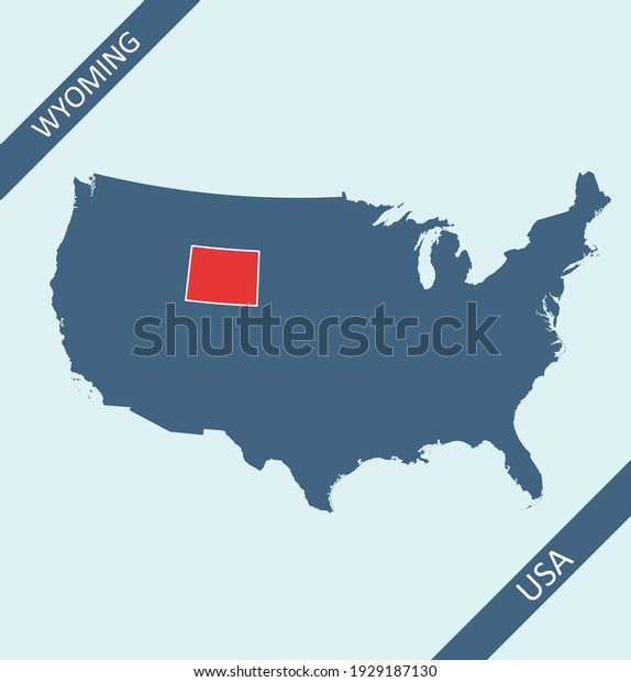 Wyoming Location On Usa Map Stock Vector Royalty Free 1929187130 Wyoming Location On Usa Map 600w 1929187130