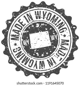 Wyoming Made In Map Travel Stamp Icon City Design Tourism Export Seal