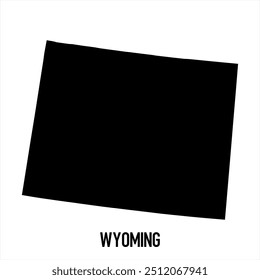 Wyoming-Karte. Abstraktes Design, Vektorgrafik