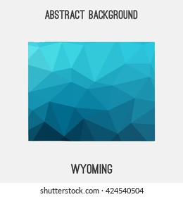 Wyoming map in geometric polygonal style.Abstract tessellation,modern design background. Vector illustration EPS8