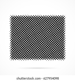 Wyoming map in halftone. Dotted illustration isolated on a white background.
Vector illustration.