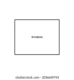Wyoming map icon. Wyoming icon vector