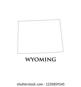 Wyoming map icon vector illustration.