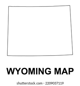 Wyoming map shape, united states of america. Flat concept icon symbol vector illustration .