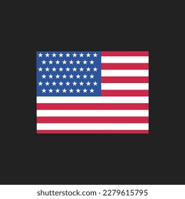 Wyoming. Map of the state and American flag. Vector Illustration.