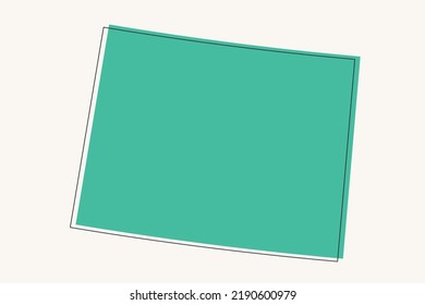 Wyoming Map - USA, Unites State of America Map vector with black and green geometric shapes and lines style isolated on white background for design, infographic - Vector illustration eps 10