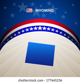 Wyoming map vector background