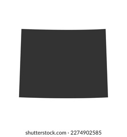 Wyoming map vector. Map of Wyoming state silhouette vector