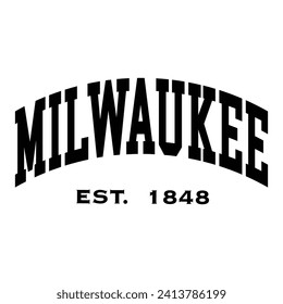 Wyoming Milwaukee design for tshirt hoodie baseball cap jacket and other uses vector